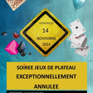 Affiche site web soiée jeux au Run le 14 11 2014