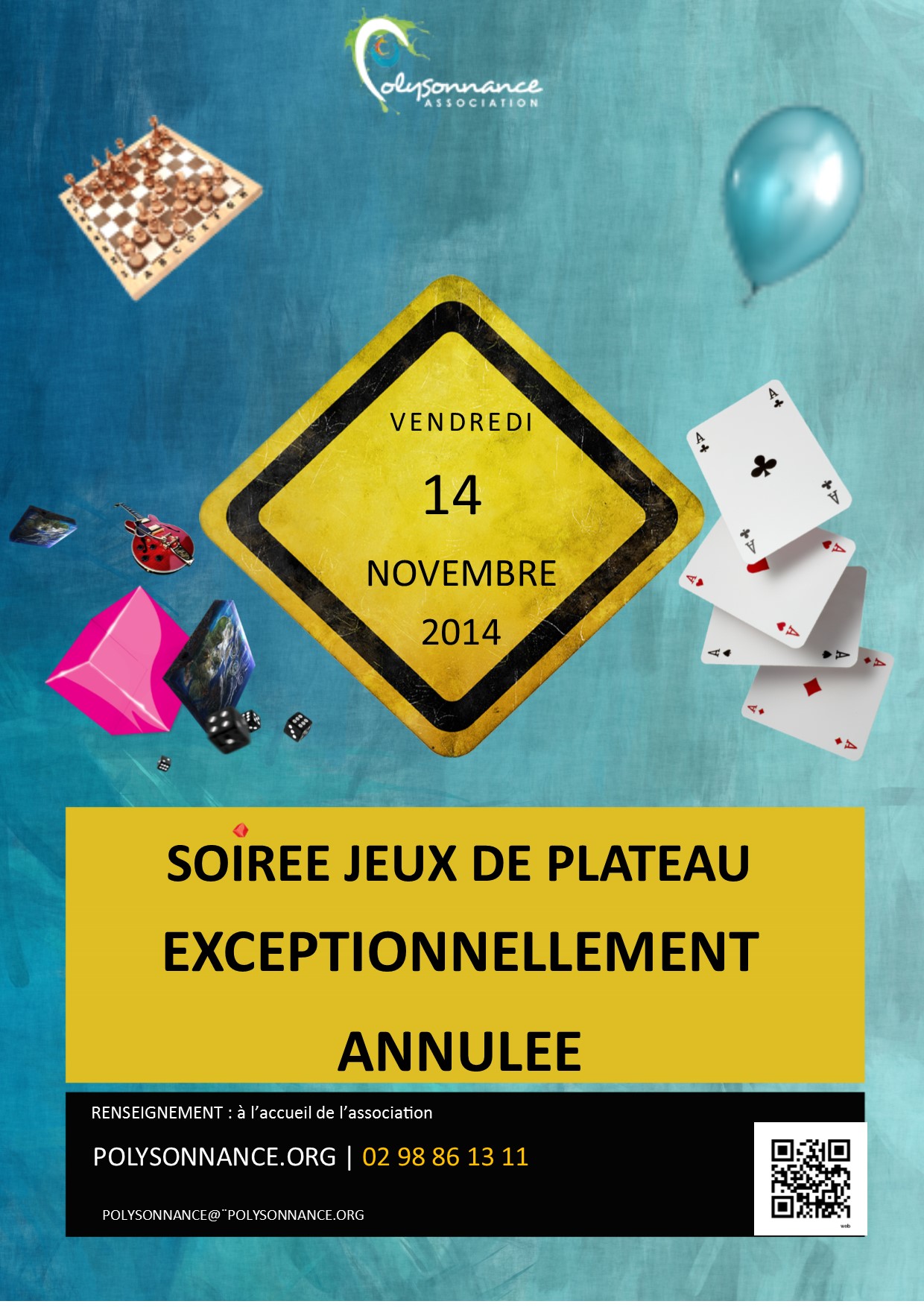 Annulation EXCEPTIONNELLE de la prochaine soirée « Jeux de Plateau » du vendredi 14  novembre au Run Ar Puns