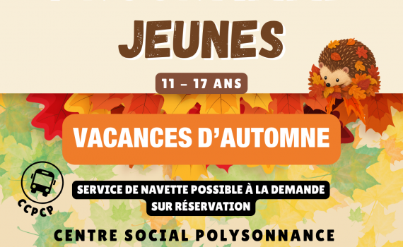 Programme Jeunes pour les vacances d&rsquo;automne
