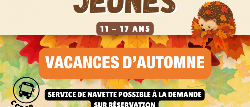 Programme Jeunes pour les vacances d&rsquo;automne