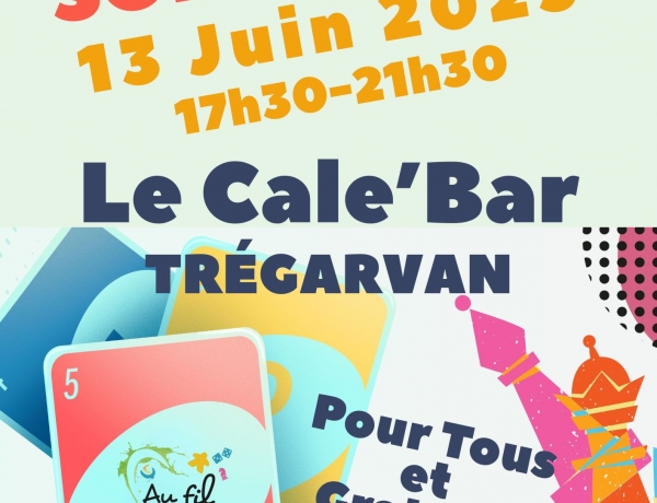 Attention : Rdv le 13 juin à Trégarvan pour la soirée jeux du vendredi soir !