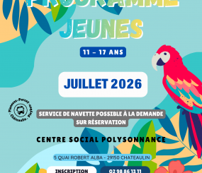Programme Jeunes pour JUILLET 2026