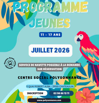 Programme Jeunes pour JUILLET 2026