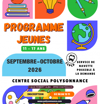 Voici le Programme Jeunes Septembre-Octobre 2026! Inscriptions au 02 98 86 13 11