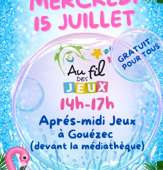 Après-midi Jeux à Gouezec le mercredi 15 juillet 2026! on vous attend!
