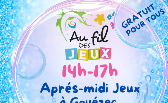Après-midi Jeux à Gouezec le mercredi 15 juillet 2026! on vous attend!