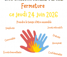 Fermeture exceptionnelle de l&rsquo;ESCALE ce jeudi 24 juin, en raison des fortes chaleurs. Merci de votre compréhension.