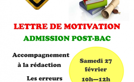27 février P’tit déj du PIJ « Lettre de motivation admission post bac »