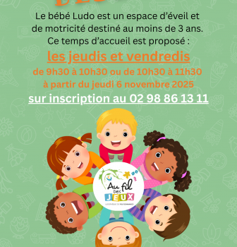 Le Bébé Ludo est de retour! Nous sommes ravis de pouvoir vous accueillir à nouveau dans nos locaux tout beaux, tout neufs pour le Bébé Ludo.