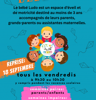 C&rsquo;est aussi la rentrée pour le Bébé Ludo le vendredi 18 septembre! Inscription et info: 02 98 86 13 11