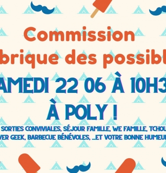 Commission des habitants le samedi 22 juin 2024 à 10h30 à Polysonnance