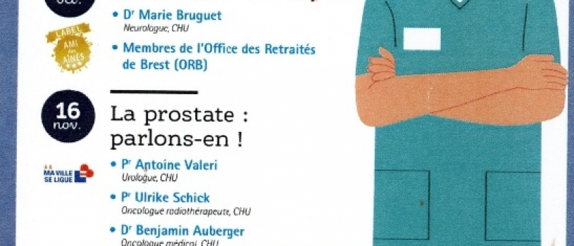 Nouveau RDV des Lundis de la Santé, le 12 octobre à 18h30 en retransmission à Polysonnance suivi d&rsquo;un jeu de mémoire. Info: 02 98 86 13 11