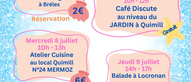 Programme Animations et Projets d&rsquo;Habitants JUILLET 2026