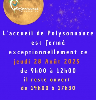 Accueil de Poly fermé ce jeudi 28 Août 2025 de 9h à 12h
