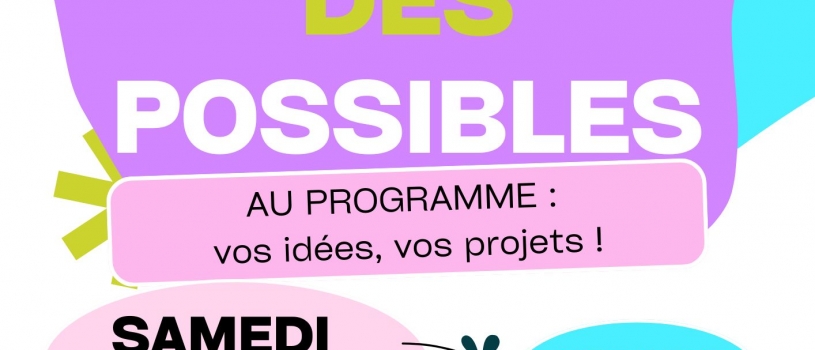 Fabrique des possibles le 14 juin 2025 ! Comme nous serons à la Fête du Sport le samedi 7 juin, exceptionnellement nous vous attendons à la Fabrique des Possibles le second samedi de juin.