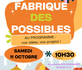 On ne s’arrête plus d’imaginer, de rêver avec vous! Prochain RDV de la Fabrique des possibles le samedi 11 octobre à 10h30 au 39 rue de la Gare