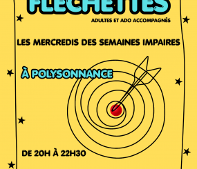 Grande Nouveauté à Poly: soirées Fléchettes!!! Pour adultes et ado accopagnés. Info et inscriptions: 02 98 86 13 11