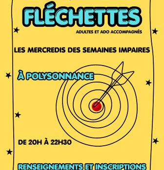 Grande Nouveauté à Poly: soirées Fléchettes!!! Pour adultes et ado accopagnés. Info et inscriptions: 02 98 86 13 11