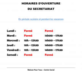 Voici les horaires d’ouverture du secrétariat de Polysonnance situé actuellement au 39 rue de la Gare à Châteaulin, d’avril à juillet 2025, durant les travaux de rénovation.