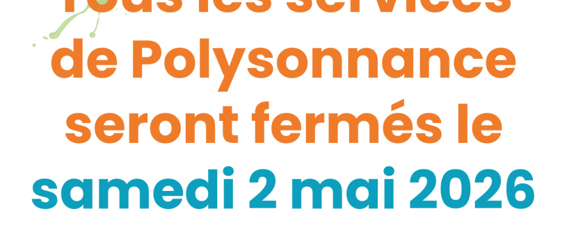 Poly fait le pont!!! Fermeture de la Ludothèque le samedi 2 mai 2026