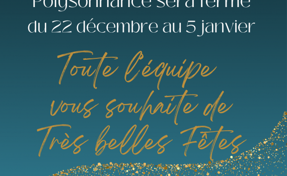 Polysonnance fait une pause hivernal du 22 décembre au 5 janvier 2026 inclus. Retour le 6 janvier 2026 à 13h30! Belles fêtes à tous!