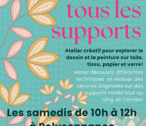 L’atelier Batik évolue et s’applique à des supports multiples et variés. Il démarre samedi 4 octobre 2025 de 10h à 12h au local jeunes de Polysonnance, 3 quai Robert Alba. A partir de 12 ans.
