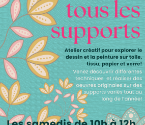 L’atelier Batik évolue et s’applique à des supports multiples et variés. Il démarre samedi 4 octobre 2025 de 10h à 12h au local jeunes de Polysonnance, 3 quai Robert Alba et s’ouvre à tous!!!