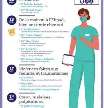 Les lundis de la santé sont des conférences-débats gratuites, ouvertes à toutes et tous, sans inscription. Organisées par le service promotion de la santé de la ville de Brest, en partenariat avec l’UBO et le CHRU de Brest, ces conférences se déroulent de 18h30 à 20h un lundi par mois de septembre à juin et sont retransmise au centre social Polysonnance, 5 quai Robert Alba. Prochain RDV: Lundi 23 septembre. Pour plus d’info: 02 98 86 13 11