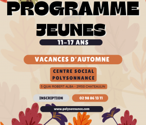 Programme animations Jeunes 11 à 17ans Vacances d’automne 2024