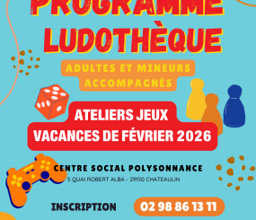La ludothèque est ouverte pendant les vacances!