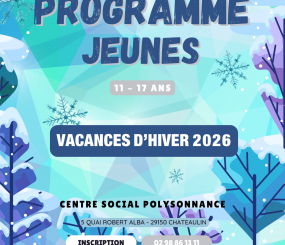 Programme des activités du Local Jeunes pour les vacances de Février 2026