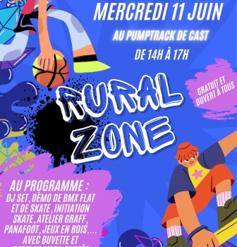 Polysonnance vous invite à sa RURAL ZONE du mercredi 11 juin 2025 au Pumptrack de Cast !