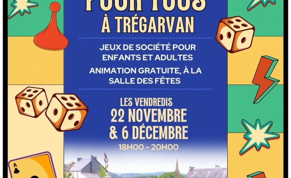 Soirée Jeux à Trégarvan le 22/11 et 06/12/2024