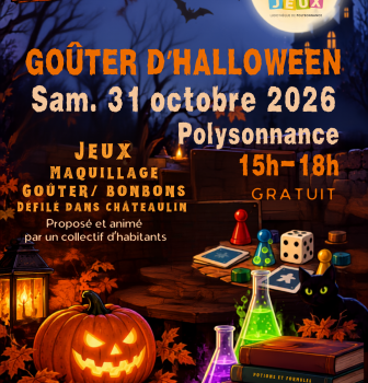 Rendez-vous pour un goûter effrayant et totalement délirant à Polysonnance le samedi 31 octobre! Venez fêter halloween de 15h à 18h, c&rsquo;est gratuit et ouvert à tous (mineurs accompagnés)!!!! Inscriptions: 02 98 86 13 11