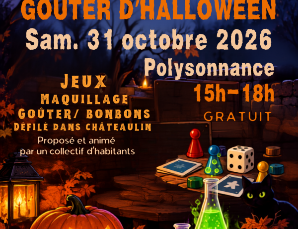 Rendez-vous pour un goûter effrayant et totalement délirant à Polysonnance le samedi 31 octobre! Venez fêter halloween de 15h à 18h, c&rsquo;est gratuit et ouvert à tous (mineurs accompagnés)!!!! Inscriptions: 02 98 86 13 11