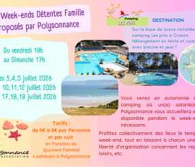 un p&rsquo;tit week-end en famille, en camping et en détente? Info: 02 98 86 13 11