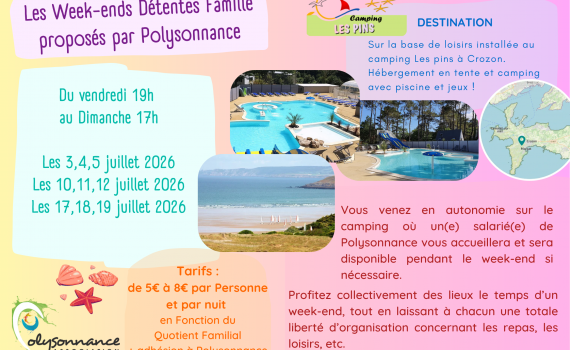 un p&rsquo;tit week-end en famille, en camping et en détente? Info: 02 98 86 13 11