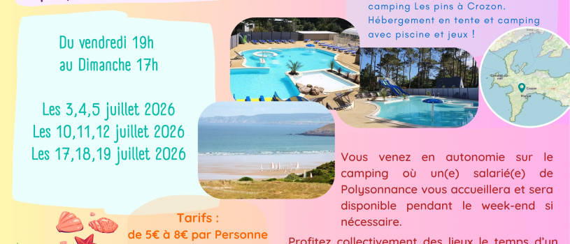 un p&rsquo;tit week-end en famille, en camping et en détente? Info: 02 98 86 13 11