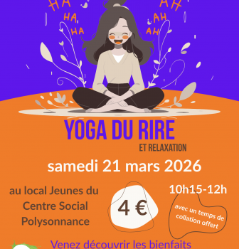 Nouvelle séance du Yoga du Rire samedi 21 mars 2026 pour se détendre les zygomatiques!!!! info et inscription: 02 98 86 13 11