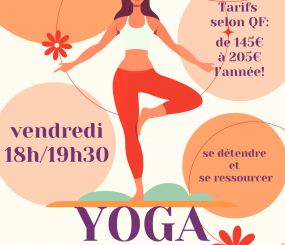 Il reste de la place pour ces séances de YOGA du vendredi! INFO et INSCRIPTIONS au 02 98 86 13 11