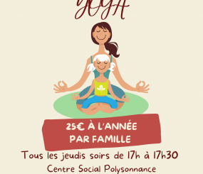 Et si on se détendait en famille? Le Yoga Enfants/Parents revient tous les jeudis à partir du 20 novembre 2025 à Polysonnance. Info et réservation au 02 98 86 13 11