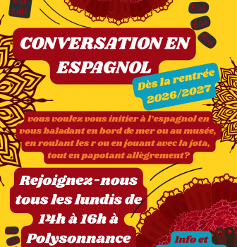 Nouveauté pour la rentrée: papoter en espagnol! pour tous les niveaux, les lundis de 14h à 16h! Inscription et info : 02 98 86 13 11
