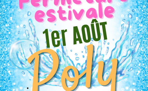 Une petite pause pour l&rsquo;équipe de Poly! On se retrouve le 25 août à partir de 14h avec une reprise des activités la semaine du 14 septembre, sans oublier le forum de Pleyben (pour le Badminton et le service Info Jeunes) le 29 août de 9h à 12h et le forum de Châteaulin le 12 septembre de 14h à 17h. Bonnes vacances!