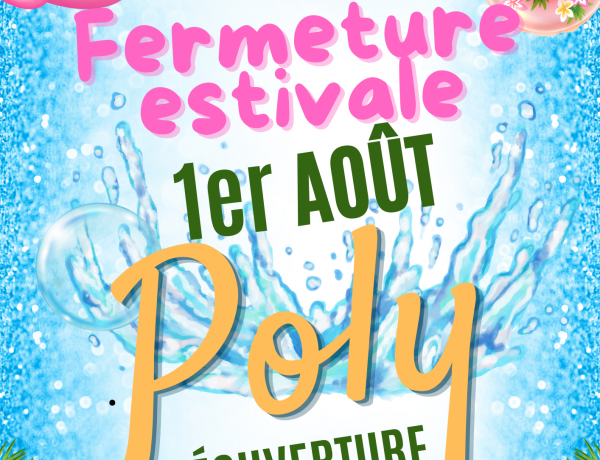 Une petite pause pour l&rsquo;équipe de Poly! On se retrouve le 25 août à partir de 14h avec une reprise des activités la semaine du 14 septembre, sans oublier le forum de Pleyben (pour le Badminton et le service Info Jeunes) le 29 août de 9h à 12h et le forum de Châteaulin le 12 septembre de 14h à 17h. Bonnes vacances!