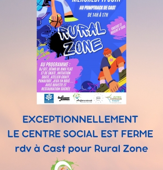 Mercredi 11 juin le secrétariat est fermé car toute l’équipe de Polysonnance est mobilisée sur l’événement RURAL ZONE à Cast.