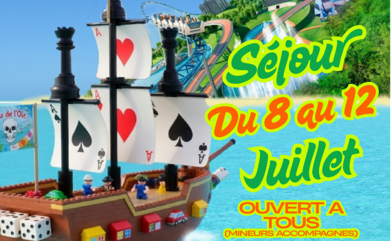 Il reste de la place pour ce séjour festif en famille, entre amis ou en solo: festival du jeu et journée au Futuroscope de Poitiers! Plus d&rsquo;info: 02 98 86 13 11