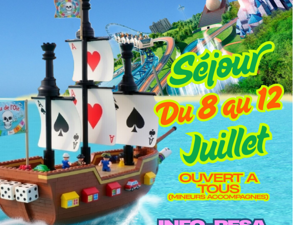 Séjour été en solo, duo ou en famille au Festival du jeu de Parthenay avec un p&rsquo;tit détour au Futuroscope de Poitiers du 8 au 12 juillet 2026! Info: 02 98 86 13 11