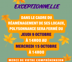 Poly regagne le quai Robert Alba! Le temps de se faire beau et hop! ouverture le mercredi 15 octobre à 14h!