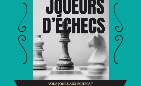 Venez découvrir notre Club d&rsquo;échecs le samedi matin à la Ludothèque. Inscriptions: 02 98 86 13 11