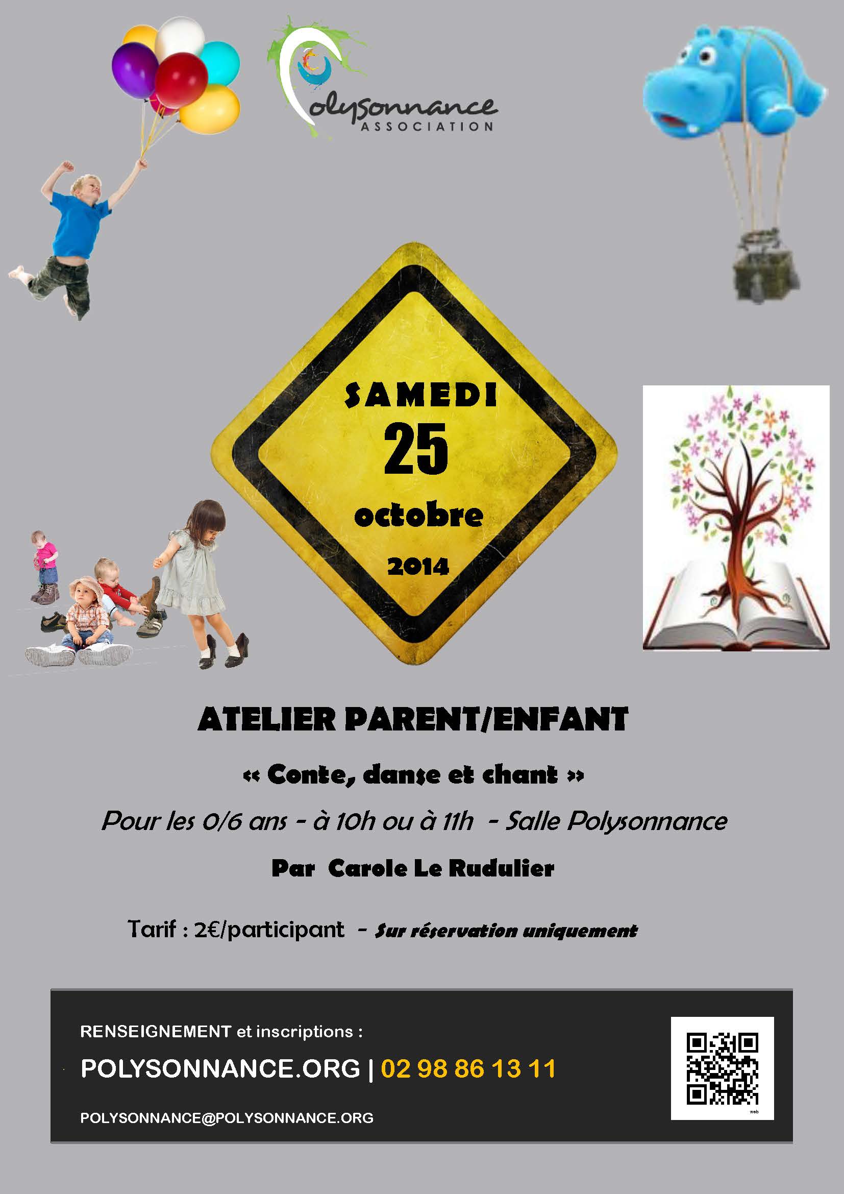ATELIER PARENT ENFANT – SAMEDI 25 OCTOBRE 2014 – 10H ET 11H